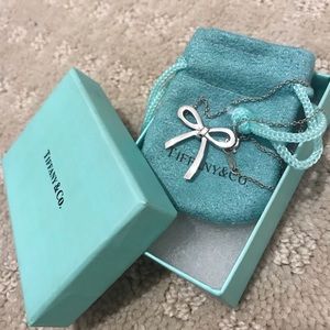 Tiffany & Co Bow Pendant Necklace